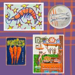 Funky Shrimp With Stars - Quirky & Vibrant Food Wall Hanging - thumbnail 2