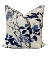 Thibaut Katsura Blue & White Grand Palace Collection Cushion Cover Pillow Double Sided - thumbnail 1