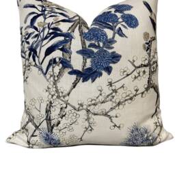 Thibaut Katsura Blue & White Grand Palace Collection Cushion Cover Pillow Double Sided - thumbnail 2