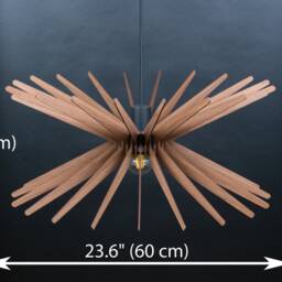 Wood Pendant Light , Modern Chandelier Lighting, Hanging Dining Lamp, Ceiling Fixture , Geometric Lamp , Contemporary Lamp, Wooden Light - thumbnail 3