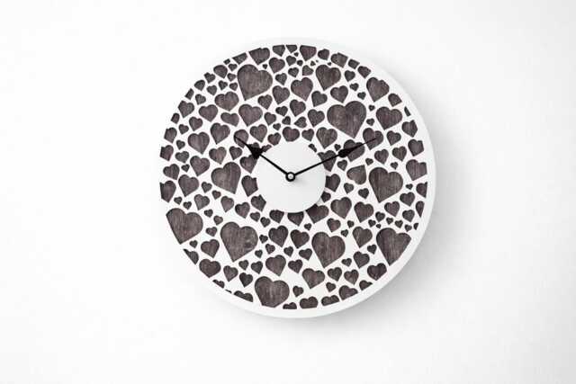 Rustic Wooden Wall Clock - 15.7 Inch Farmhouse Decor Anniversary Gift - image 1