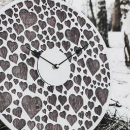 Rustic Wooden Wall Clock - 15.7 Inch Farmhouse Decor Anniversary Gift - thumbnail 4
