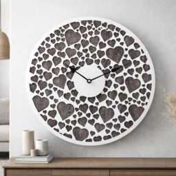 Rustic Wooden Wall Clock - 15.7 Inch Farmhouse Decor Anniversary Gift - thumbnail 2