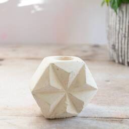 Geometric Concrete Candlestick Holder - Unique & Stylish Home Decor - thumbnail 2