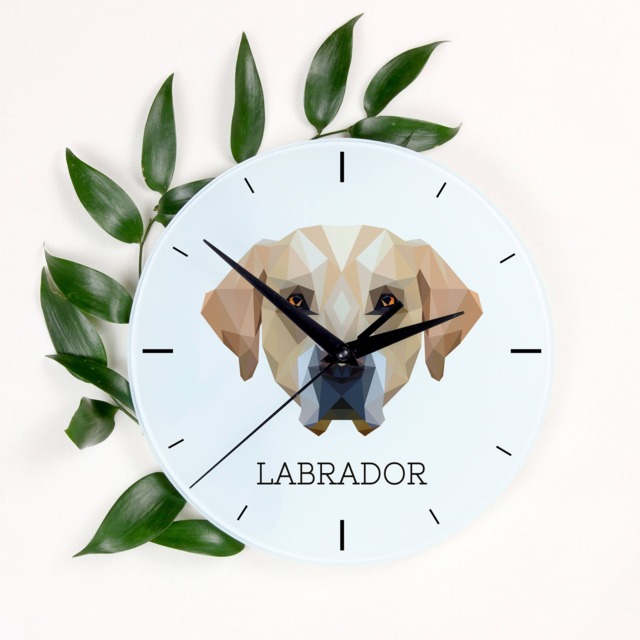 A Clock With A Labrador Retriever Dog. New Collection The Geometric Dog - image 1