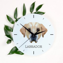 A Clock With A Labrador Retriever Dog. New Collection The Geometric Dog - thumbnail 1
