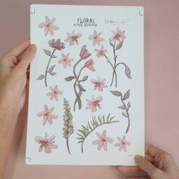Boho Flower Wall Decals Wildflower Nursery Decor - thumbnail 4