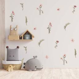 Boho Flower Wall Decals Wildflower Nursery Decor - thumbnail 2