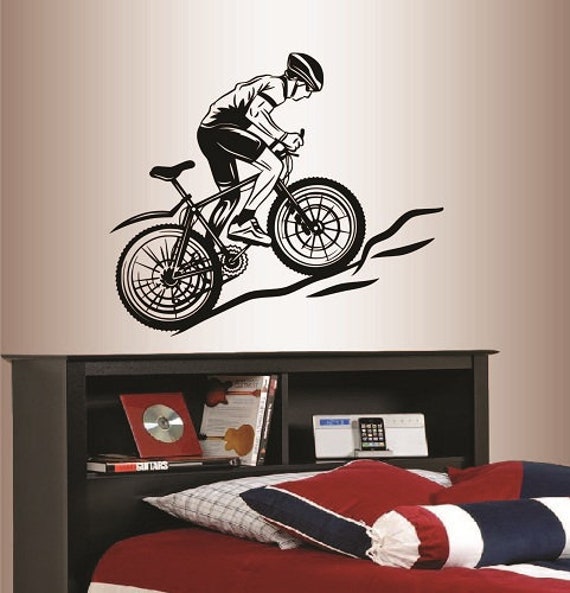 In-Style Decals Wall Vinyl Decal Home Decor Art Sticker Mountain Biking Extreme Sports Bicycle Bike Man Any Room Removable Mural Design 334 - image 1