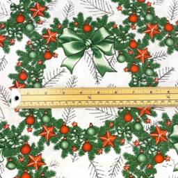990. Handmade Christmas Wreath 100% Cotton Cushion Cover. Various Sizes - thumbnail 3