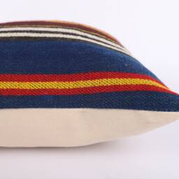 Handwoven Kilim Pillow Cover Bohemian Throw Cushion, 16x16 - thumbnail 4