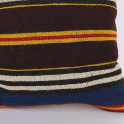 Handwoven Kilim Pillow Cover Bohemian Throw Cushion, 16x16 - thumbnail 2