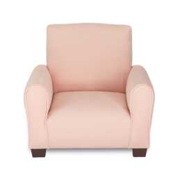Personalized Kids Chair Toddler Armchair - Blush Suede - thumbnail 4