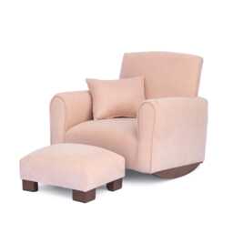 Personalized Kids Chair Toddler Armchair - Blush Suede - thumbnail 2