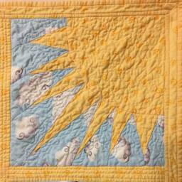 Sheep Baby Quilt, Lewetheewe Cotton Blanket, Nursery Decor - thumbnail 3