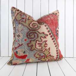 Turkish Kilim Pillow, 24x24 Inch, 60x60 cm Kilim Pillow Cover, Home Decor, Decorative Throw Turkish - thumbnail 3