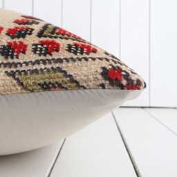 Turkish Kilim Pillow, 24x24 Inch, 60x60 cm Kilim Pillow Cover, Home Decor, Decorative Throw Turkish - thumbnail 4