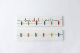 3D Kids Craft Sign Look What I Made With Blank - Rainbow Decor Signs Art Display Playroom Wall - thumbnail 1