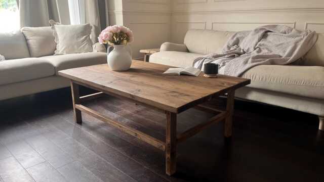 Reclaimed Wood Coffee Table UK - Handmade Rustic Farmhouse Solid Living Room Furniture - image 1
