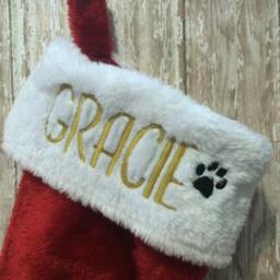 Custom Monogrammed Pet Christmas Stocking - thumbnail 2