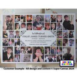 Celebration Of Life Mum Dad Daughter Sister Brother Son Wife Husband Memorial Funeral Picture Photo Easel Display Board Framed Canvas Print - thumbnail 2