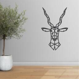 Geometric Antelope Wall Art, Bovidae, Minimalist, Modern, Abstract, Decal, Mural, Transfer, Boho 5 Sizes, 36 Colous, -G001 - thumbnail 4