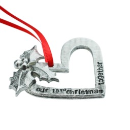 18Th Anniversary Christmas Tree Ornament - Reads Our Together - thumbnail 2