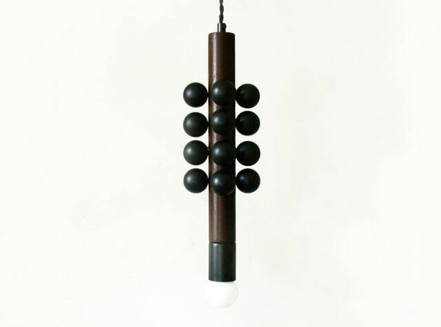 Matte Black Mid Century Modern Pendant Light Wenge Wood Ceiling Fixture Lamp Kitchen Island Lighting Vanity - image 1