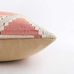 Handwoven Turkish Kilim Pillow Cover Rustic Boho Decor - 18x18 - thumbnail 4
