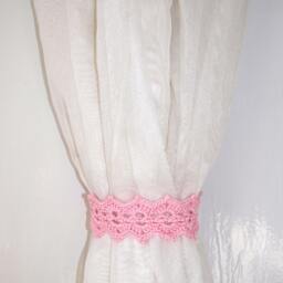 Pink Curtain Tie Backs, Custom Order Available - thumbnail 3