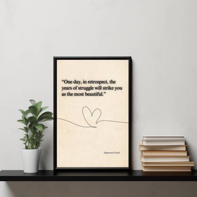 Sigmund Freud Inspirational Quote - Vintage Psychology Print, Psychology Wallart Gift Famous Doctor Office Graduation - image 1