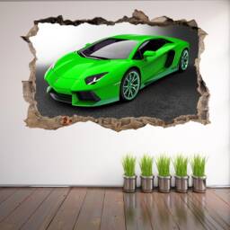 Supercar Green Sports Car Wall Sticker Mural Decal Poster Print Art Kids Bedroom Home Decor - Ap11 - thumbnail 3
