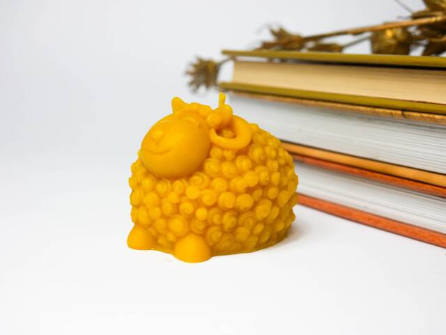 Sheep Lamb Beeswax Candle - Organic Gift Cute Animal Clean-Burning Candle Natural Home Decor For Kids Room - image 1