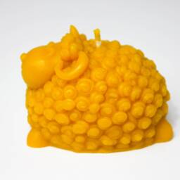 Sheep Lamb Beeswax Candle - Organic Gift Cute Animal Clean-Burning Candle Natural Home Decor For Kids Room - thumbnail 3