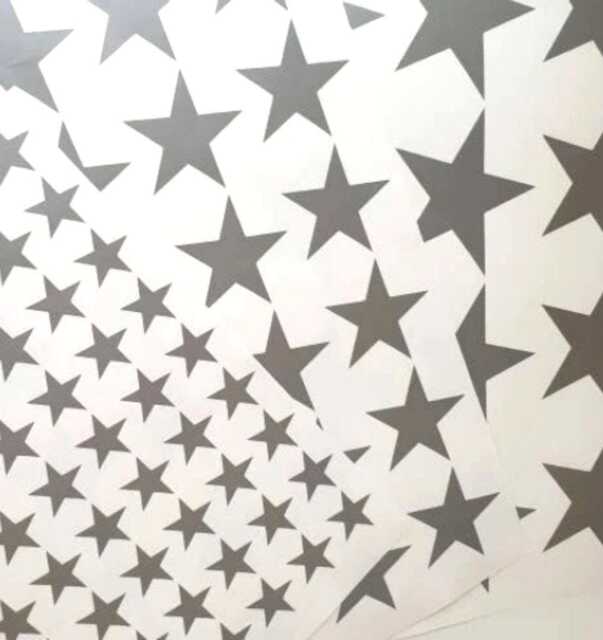 Star Stickers, Living Room Nursery Bedroom Wall Kids Ceiling Notice Board Play Decor Reward Chart Stars, Choose Your Sizes & Colours - image 1
