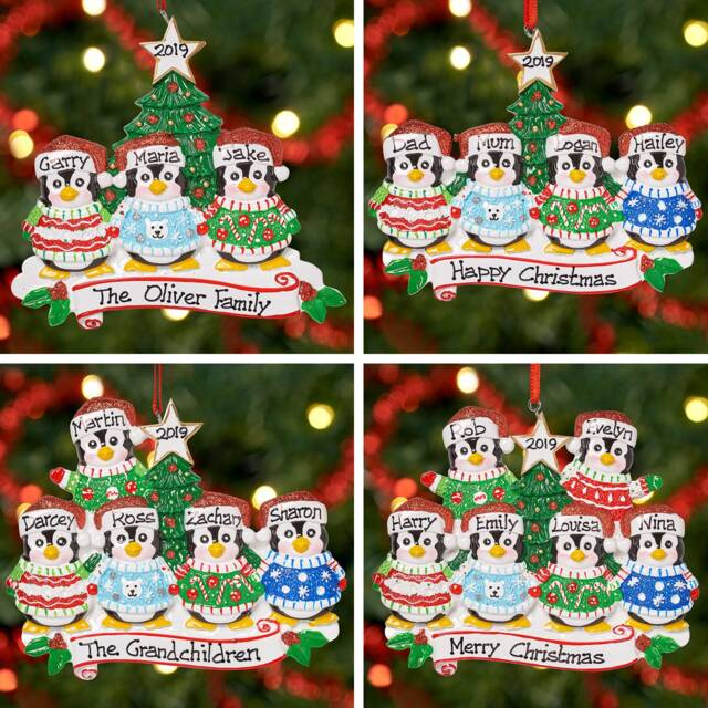 Personalised Family Christmas Xmas Tree Decoration Ornament - Ugly Sweater - image 1