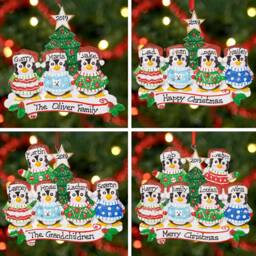 Personalised Family Christmas Xmas Tree Decoration Ornament - Ugly Sweater - thumbnail 1
