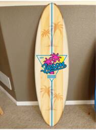 "Custom Surfboard Wall Hanging Hawaiian Beach Decor - 48"" X 12" - thumbnail 1