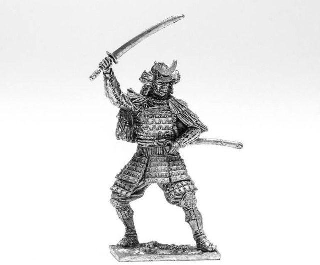 Tin 54mm Samurai in A Straw Cape Xvi Century - image 1