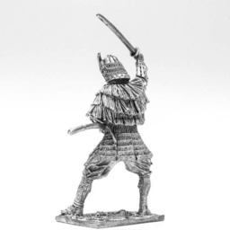 Tin 54mm Samurai in A Straw Cape Xvi Century - thumbnail 4