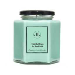 Fresh Cut Grass Scented Candle, Natural Soy Wax Candles Strong Smelling Green Candle - thumbnail 1