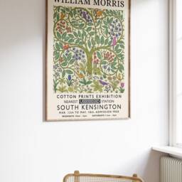 William Morris Print, Exhibition Poster, Vintage Wall Art, Flower Pattern, Floral Art Nouveau - thumbnail 3
