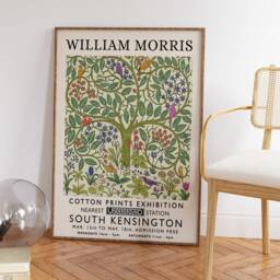 William Morris Print, Exhibition Poster, Vintage Wall Art, Flower Pattern, Floral Art Nouveau - thumbnail 2