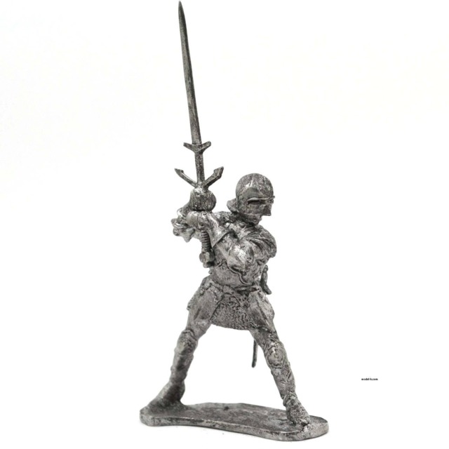 Tin 54mm Soldier France Knight 14 Century - image 1