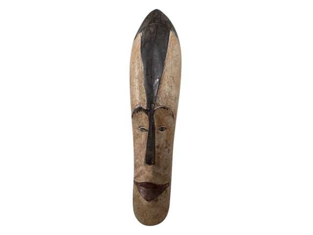 Hand Carved Sese Wood African Mask - Ghanaian Wall Decor - image 1
