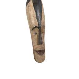 Hand Carved Sese Wood African Mask - Ghanaian Wall Decor - thumbnail 4