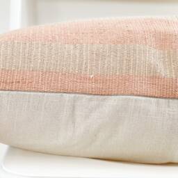 "Handwoven Lumbar Pillow Cover Vintage Karen Batik, Hemp Blend - 14"" X 24" - thumbnail 2