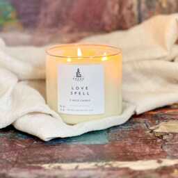 Love Spell Soy Candle - Romantic Gift For Her - Floral Essential Oil Self Care Women Non-Toxic Clean Burning - thumbnail 3