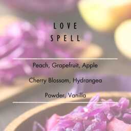 Love Spell Soy Candle - Romantic Gift For Her - Floral Essential Oil Self Care Women Non-Toxic Clean Burning - thumbnail 2
