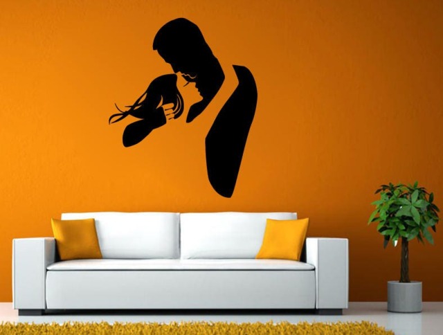 Man Woman Love Couple Hug Friendship Soulmates Dancing Wall Stickers Decals Vinyl Mural Decor Art L2135 - image 1